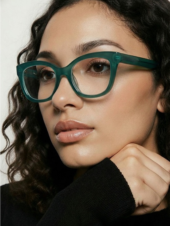 Rea Dunn Accessories - Rae Dunn Green Women's Glass Frames | Thick | Chunky | Trendy